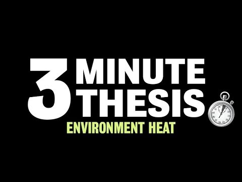 3 Minute Thesis 2018 Environment Heat Presentations - Winner and Runners-up