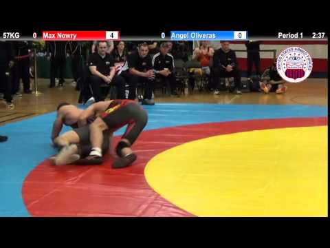 Dual #1 - FS 57 KG - Max Nowry (Army) vs. Angel Oliveras (Navy)