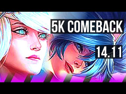 JANNA & Seraphine vs SONA & Ziggs (SUP) | 5k comeback, 2/3/24, 1100+ games | EUW Challenger | 14.11