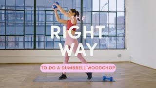 Dumbbell Woodchop exercise video thumbnail
