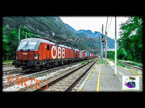 I treni della ferrovia del Brennero; stazione di Peri. Parte 1