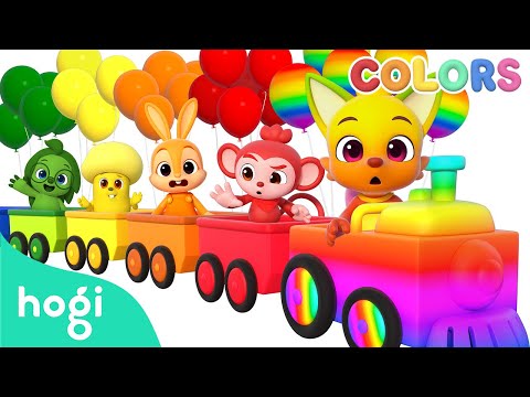 [NEW✨] 🌈 🚂 Learn Colors with Colorful Train｜Colors for Kids｜Train Songs｜Hogi Colors｜Hogi Pinkfong