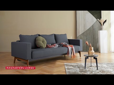 Cassius Quilt Sofa Bed w/ Wood Legs from Innovation Living