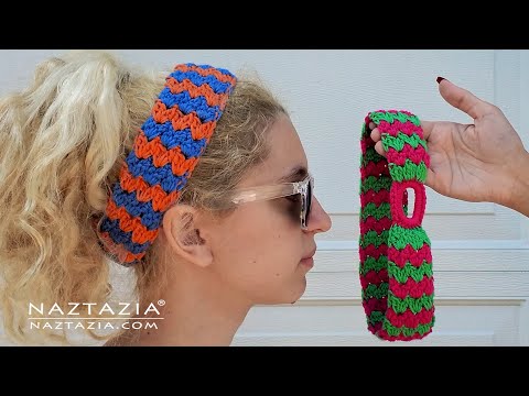 Crochet Headband with Hair Elastic DIY How to Tutorial