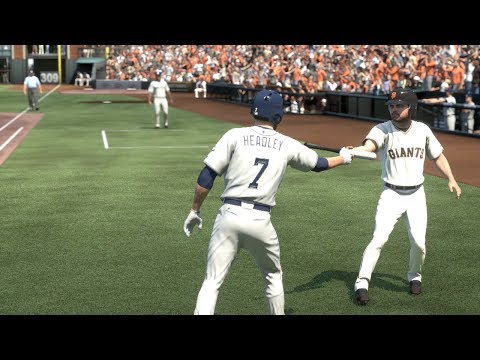 MLB 14: The Show (PS4) Giants vs Padres Gameplay