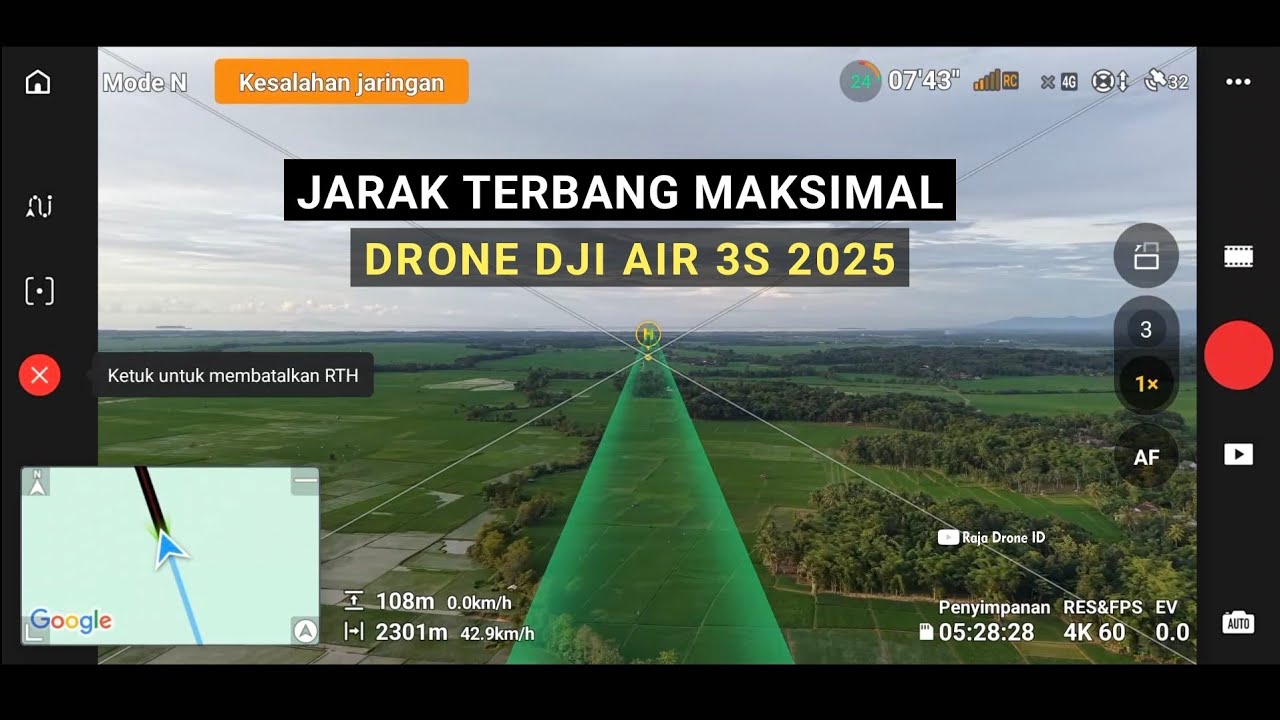 Tes Jarak Terbang Maksimal Drone DJI Air 3S 2025
