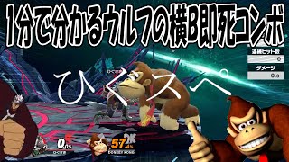 【IQ3】1分で分かるウルフの横B即死コンボ【スマブラSP】