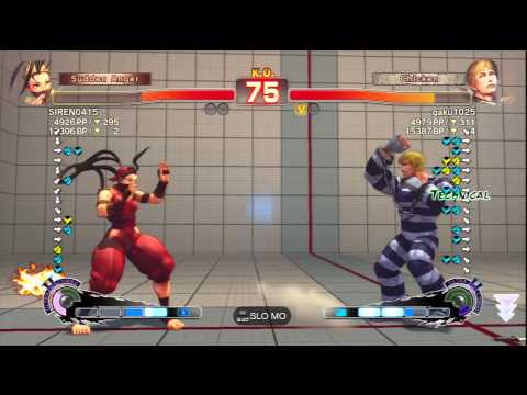 SIREN0415 (Ibuki) Vs gaku1025 (Cody) SSF4 AE Ranked Matches - PSN