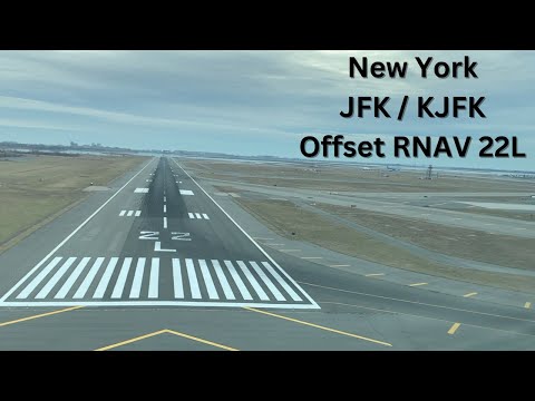 Cockpit view Boeing 767 landing New York JFK, USA