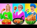 Me Vs Grandma Cooking Challenge Kitchen Hacks And Tricks By Mega DO Challenge