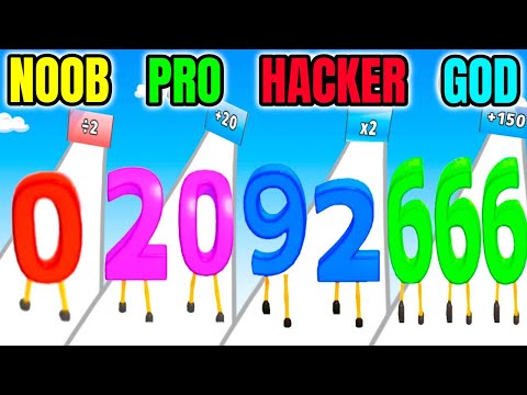 Digit Crusher 3D - NOOB vs PRO vs HACKER vs GOD