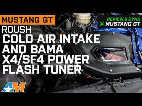 2018-2021 Mustang GT Roush Cold Air Intake and BAMA X4/SF4 Power Flash Tuner Review & Dyno Test