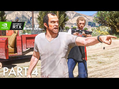 Grand Theft Auto V ENHANCED Gameplay Walkthrough PART -4 | NaturalVision Insane Graphics [4K 60FPS]