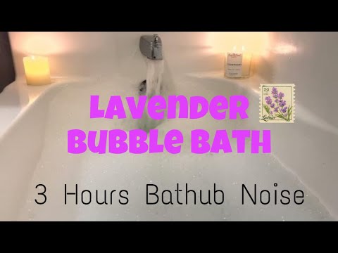 3 Hours Bubble Bath Filling then Loop - Bubbles and Candles - White Noise for Sleep 😴