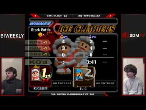 SDSU Biweekly 60 - Dr. Light (ICs/Bowser/Falco/Marth) vs Zack (Luigi/Samus) - Grand Finals - Melee