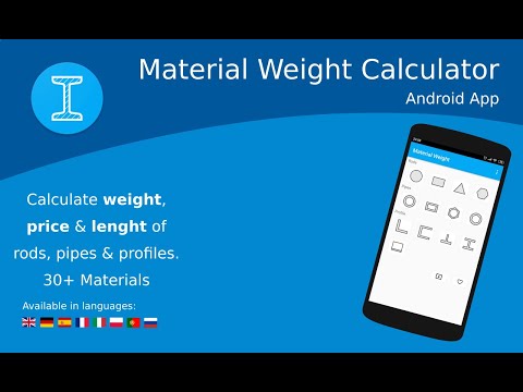 Material weight calculator Video