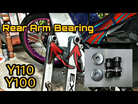 YAMAHA Y110 Y100 - Tukar Rear Bush Arm ke Rear Arm Bearing | Padu kona leper 👍🏽👍🏽👍🏽