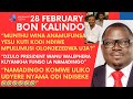 BON KALINDO LERO PA 28 FEBRUARY WAYAMIKIRA NAMADINGO POMUKHAULITSA NDI MAFUNSO DZULO CHAKWERA