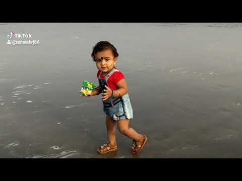 Lasya enjoying in beach