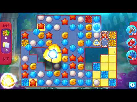 Fishdom 6594 Hard Level - 17 moves - NO BooSTERS