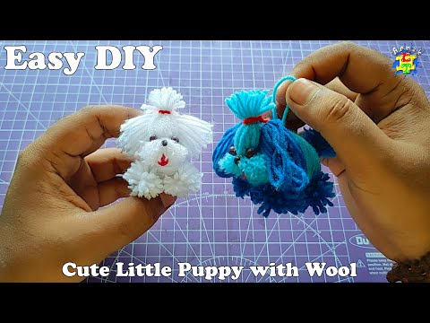 🐶🧶The Cutest Little Puppy Dog Easy Making DIY | Small Dog with Wool (Yarn) | Gift or Home decoration