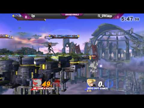 Shockwave 14 Smash 4 - Gyo (Ness, G&W, ROB) vs FX_DFW Dakpo (ZSS) - Grand Finals