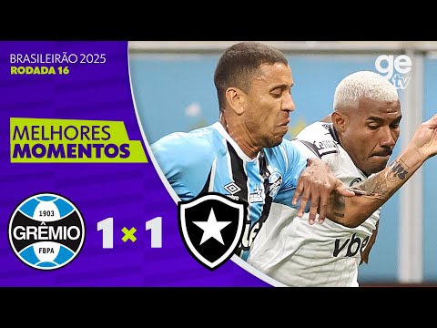 Gols e lances de Grêmio x Botafogo