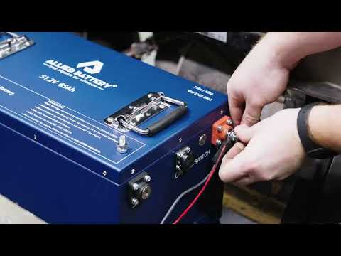 Golf Cart Lithium Conversion with Allied 48V 105AH Bluetooth Lithium Golf Cart Battery.