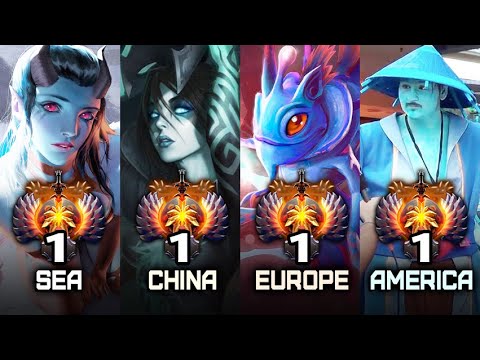 TOP-1 Ranks of All Regions — Best players in SEA, EU, NA, China