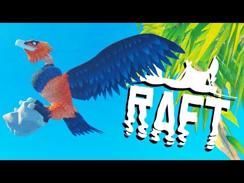 SCREECHER BIRD ATTACK on the GIANT ISLAND! - Raft Gameplay