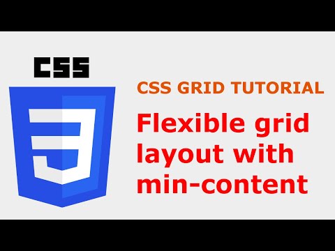 CSS Grid Layout Tutorial: Using min-content with minmax function