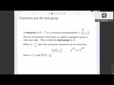 CTNT 2022 - p-adic Fourier theory and applications (by Jeremy Teitelbaum)