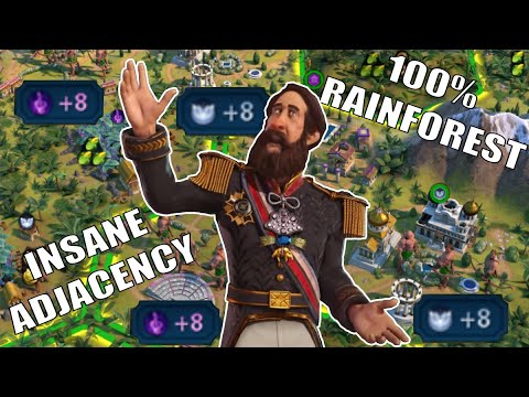 Civ 6 | A Map With Nothing But Rainforest As Brazil – AMAZING (#1 Deity ++ Brazil Civilization VI)