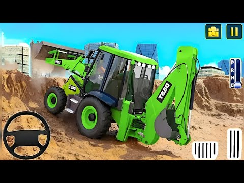 Transporting Heavy Excavator Road Construction - City Road Construction Game - Android Gameplay