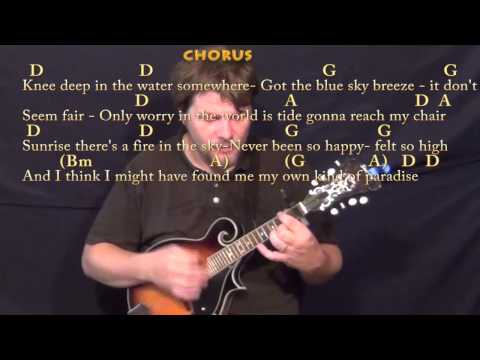 Knee Deep (Zac Brown) Mandolin Cover Lesson with Chords/Lyrics - Capo 1st
