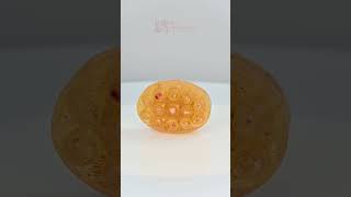 Honey-colored oval soap