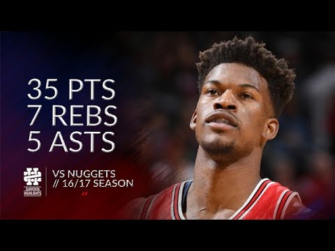 Jimmy Butler 35 pts 7 rebs 5 asts vs Nuggets 16/17 season