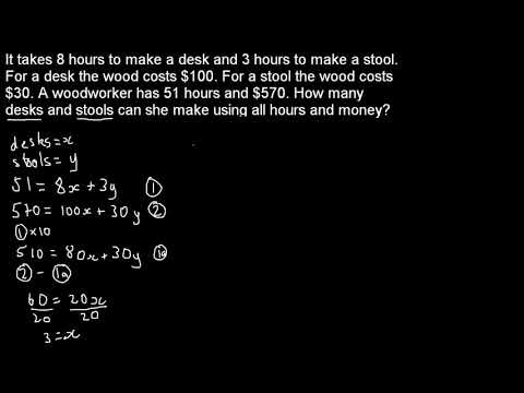 Worded Simultaneous Equations?