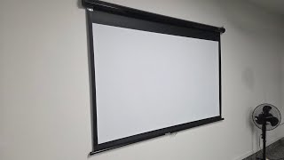 Elite Screens Manual Series, 80-INCH Pull Down Manual Projector Screen in Black |QUICK OVERVIEW|