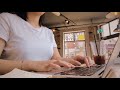 STUDY WITH ME at the CAFE (coffee shop ambience, typing, realtime) | 英美莉 Emilie
