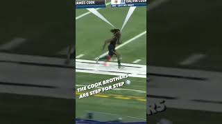 James and dalvin cook ran nearly the exact 40 yard dash ! #shorts #nfl