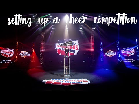 WE SET UP FOR THE NCA CHEERLEADING COMPETITION!!! | *INTERESTING*