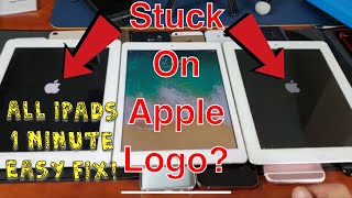 ALL iPADS: HOW TO FIX STUCK FROZEN APPLE LOGO? TRY THIS FIRST!