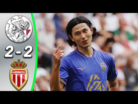Ajax - AS Monaco 2:2 - All Goals & Highlights - Minamino Goal