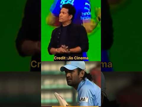 Sachin Tendulkar about MS Dhoni🩵.Credit@jiohotstarreality