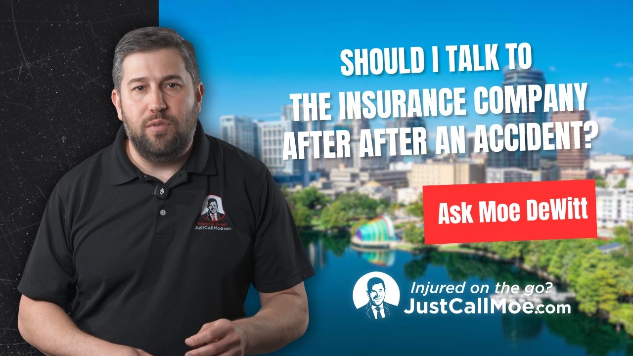 Should I talk to the insurance company after an accident?