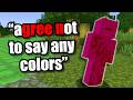 Minecraft But If I Say A Color ALL Blocks Turn To It