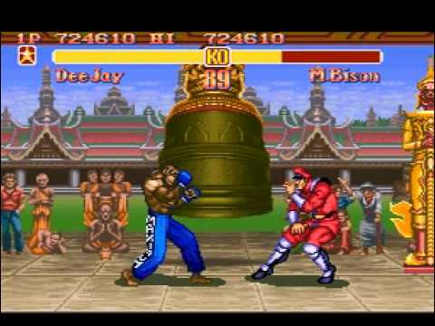 Super Street Fighter II (SNES) - Dee Jay VS M.Bison + Ending