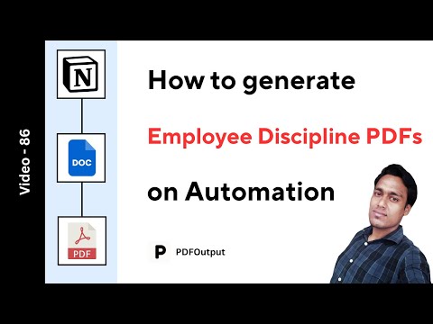 Employee Disciplinary Action Form PDF (How to create PDFs on automation in Notion)