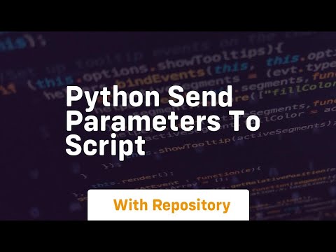 Python Send Parameters To Script